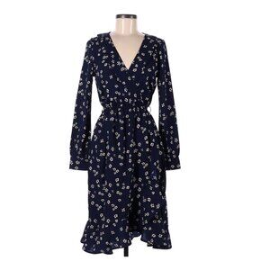 Blue Floral Dress with White Flowers